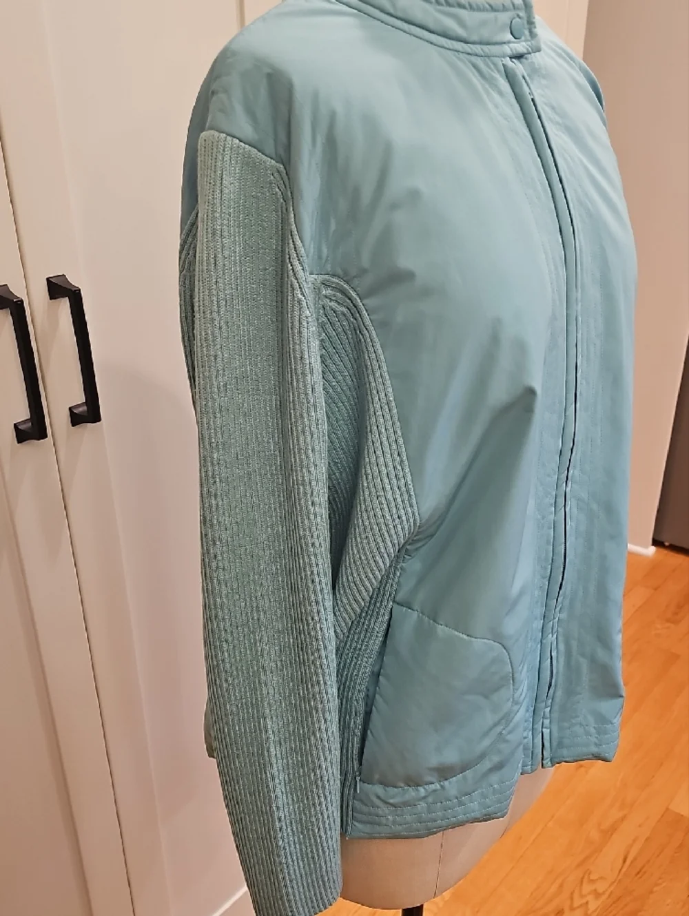 Sigrid Olsen Soft Light Blue /  Teal Green Zip-Front Jacket Size 1X - Picture 3 of 10